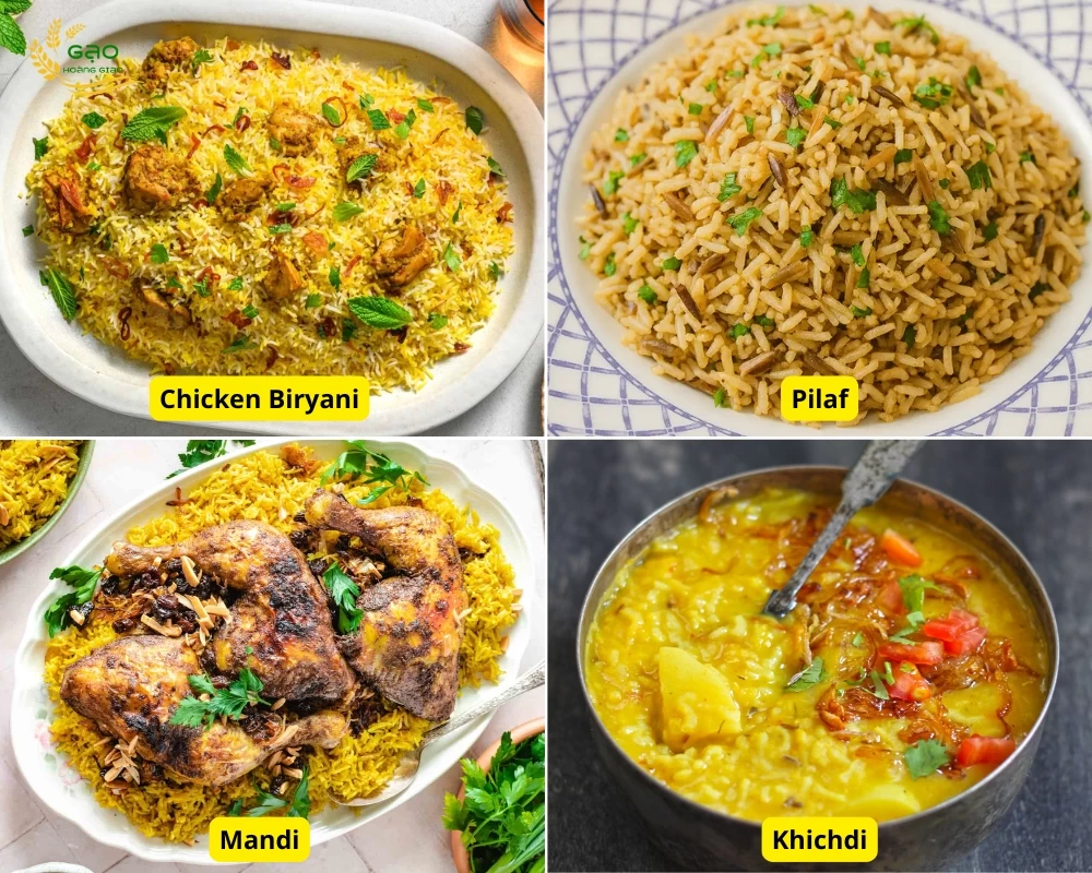 Delicious dishes made from Basmati rice