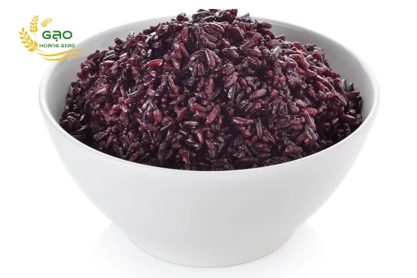 Black rice after being cooked
