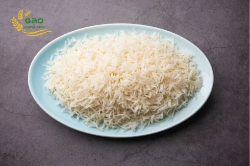 Aromatic Basmati Rice is served in a bowl